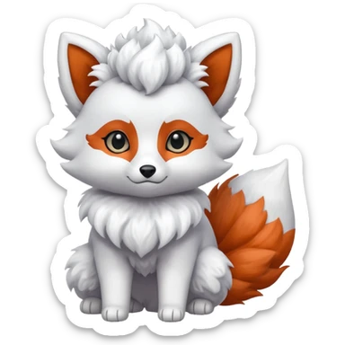 Alolan vulpix (all white) sticker