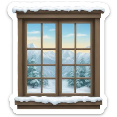 Winter window sticker