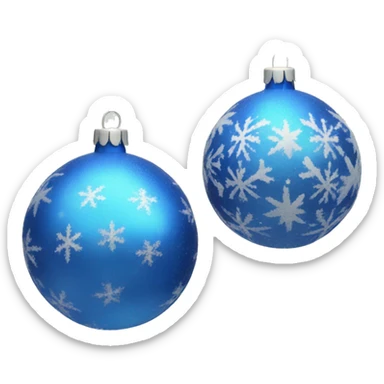 Blue Christmas decorations  sticker