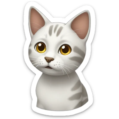 Lost cat confused sticker