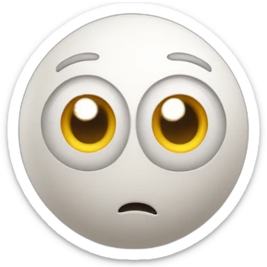 3d sphere with a cartoon awesome skin texture with big playful eyes sticker