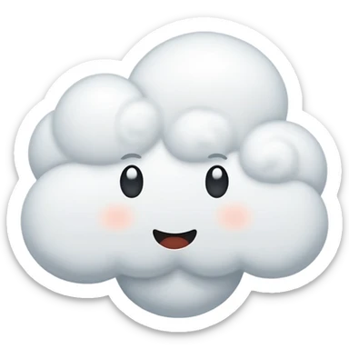 comic think cloud with three dots, no text sticker
