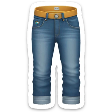 jeans with a halo sticker