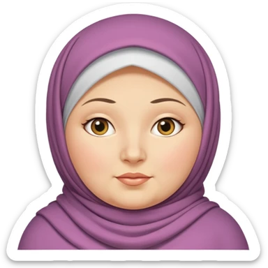 fat woman in hijab sticker
