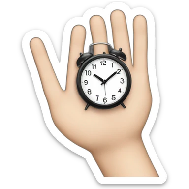 clock on the palm sticker