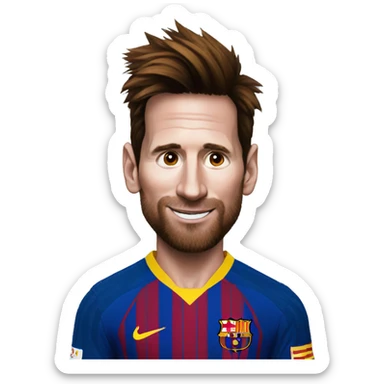 Messi con payaso sticker