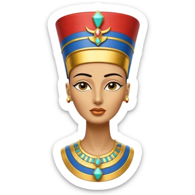 Bust of Nefertiti, no face sticker