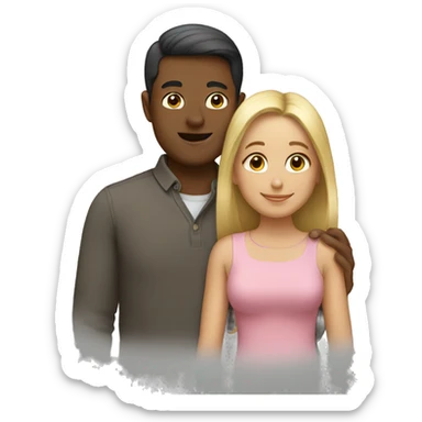 a couple with 1 kid sticker