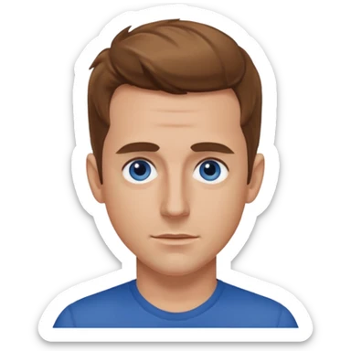 Joey McIntyre blue eyes, light brown hair, dark blue shirt  sticker