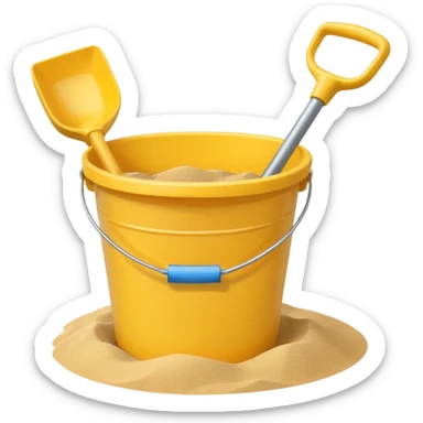 Beach bucket full of sand sticker