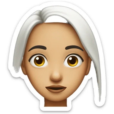 Clean girl rolling her eyes  sticker