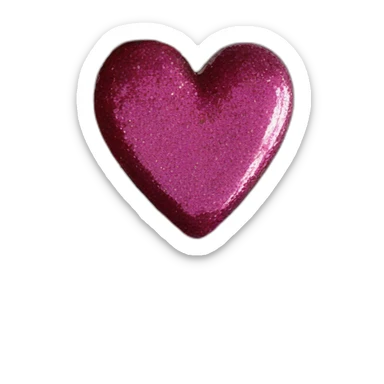Glitter heart  sticker