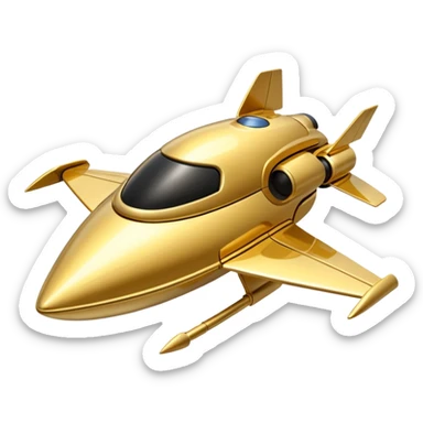 thin gold spacecraft sticker