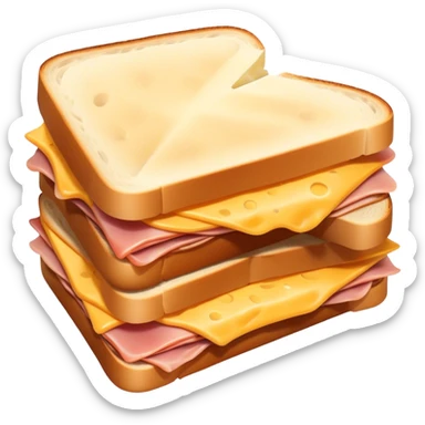 Slices grilles ham cheese sandwich sticker