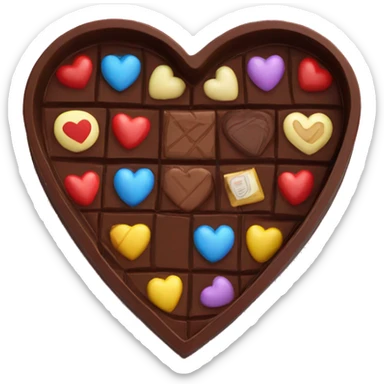 heart chocolate box sticker