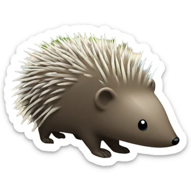 Porcupine swimming in a beach sticker
