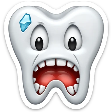 broken tooth sticker