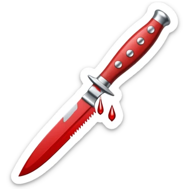cuchillo con gotas de sangre sticker