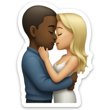 kissing sticker