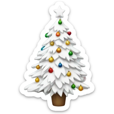 White Christmas tree sticker