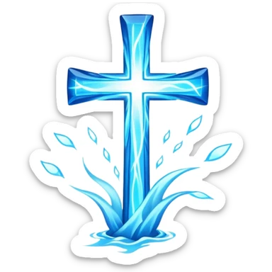 cross made of dynamics sticker