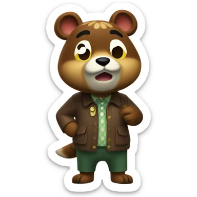Tom Nook from Animal Crossing sticker