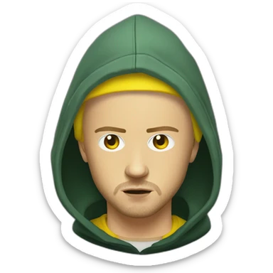 Jesse Pinkman sad hood yellow sticker