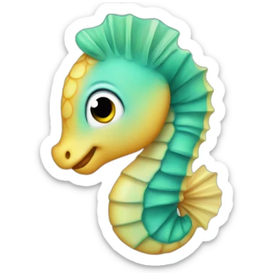 Baby sea horse sticker