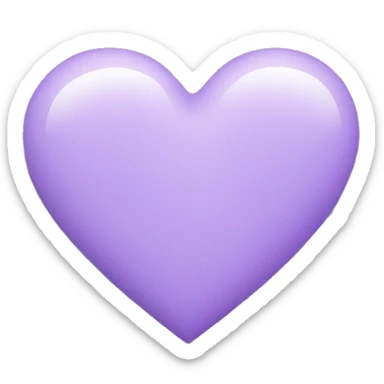 Light purple heart sticker