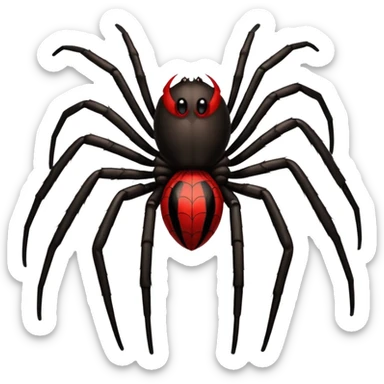 Spider with red high heels on all of his legs sticker