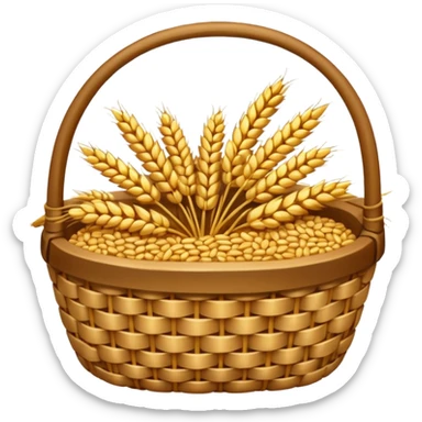 Wheat grain basket sticker