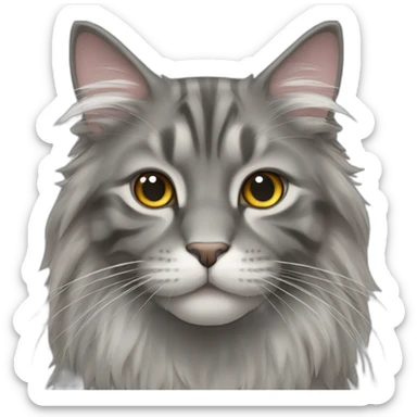 Grey Maine coon sticker