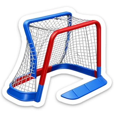 ice hockey goal field (#00A3E0) and red (#F9423A) sticker