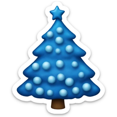 Blue Christmas tree sticker