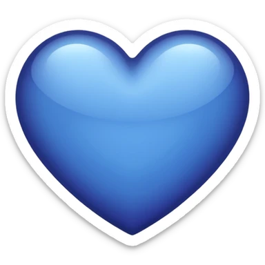 solid color purpuleish blue heart sticker