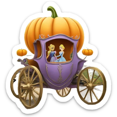 cinderella pumpkin carriage  sticker