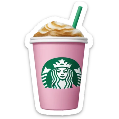 Pink Starbucks cup sticker