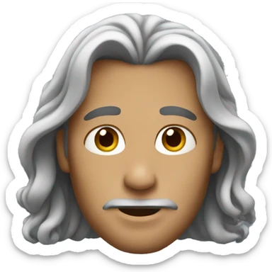 Man with Long hairstyle sticker