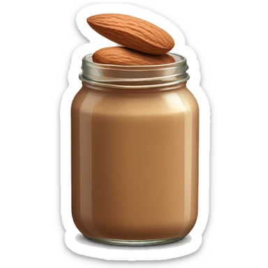 a single jar of almond butter sticker