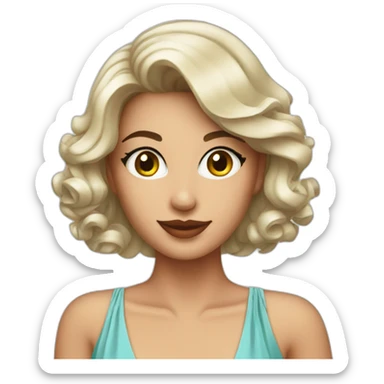 beautiful woman in a cocktail dress sticker