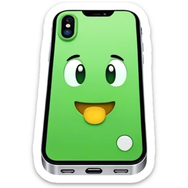 iPhone 15 green sticker