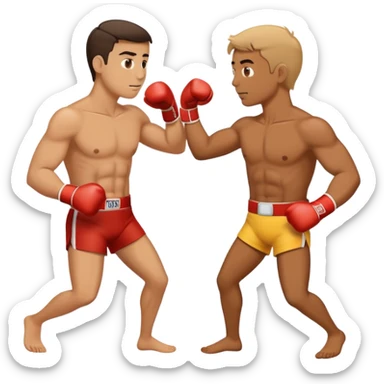 Guy punching another guy in the stomach  sticker