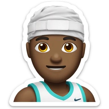 Tennis player in bandages sticker