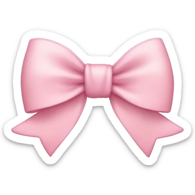 light pink bow sticker