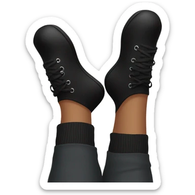 black mary jane shoes and black socks sticker