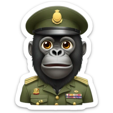 Gorila militar sticker
