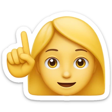 Educational emoji showing attention and importance, friendly face, raised finger, warning but kind expression, flat emoji style, simple design, bright colors
no text, no letters sticker