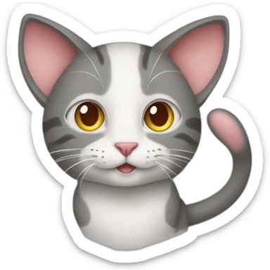 Cat and mouse  sticker