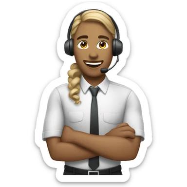 call center agent sticker