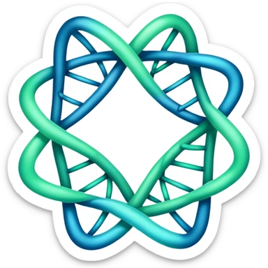 shared double helix sticker